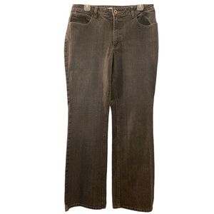 COLDWATER CREEK jeans, size 12, faded black wash, straight leg, high waist.